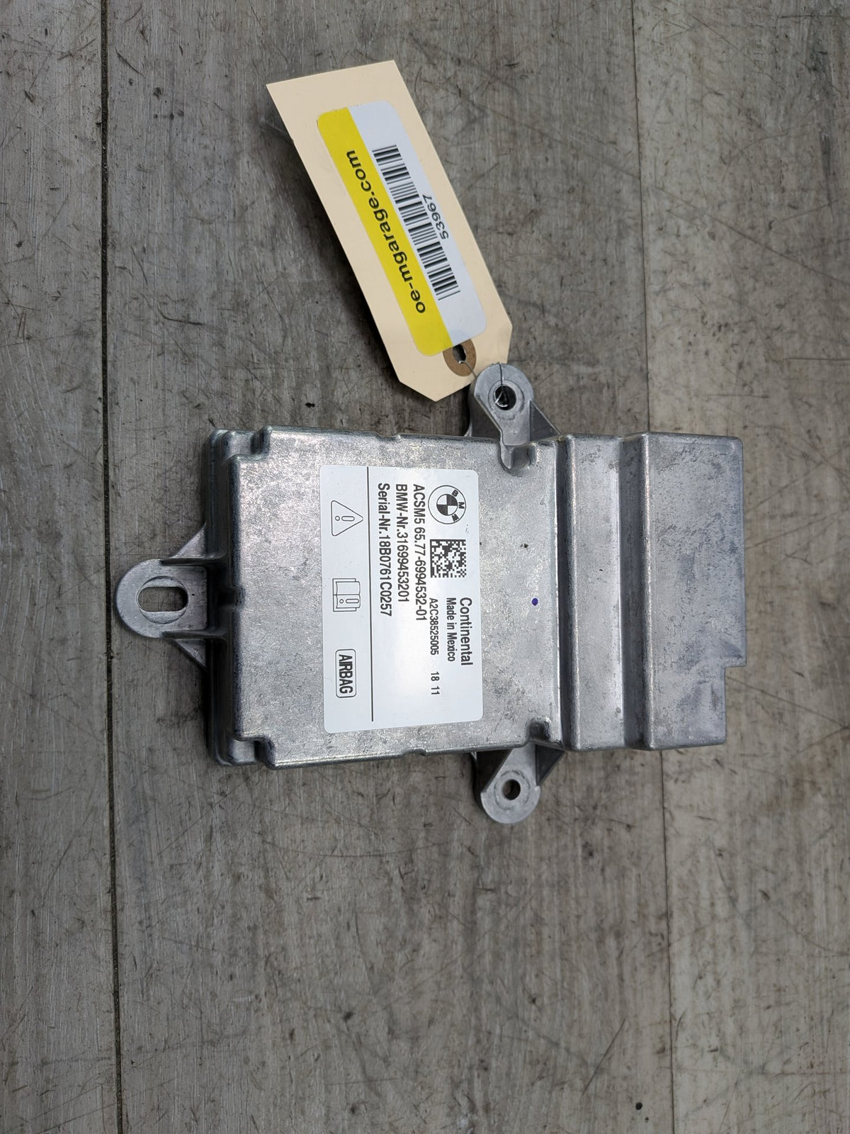 OEM BMW F90 G01 G11 G12 G30 G32 Air Bag SRS ICM Control Module Unit