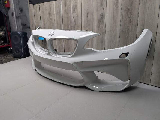 NOTE* 15-20 OEM BMW F87 M2 Front Bumper Cover Trim w/O PDC Holes White 300