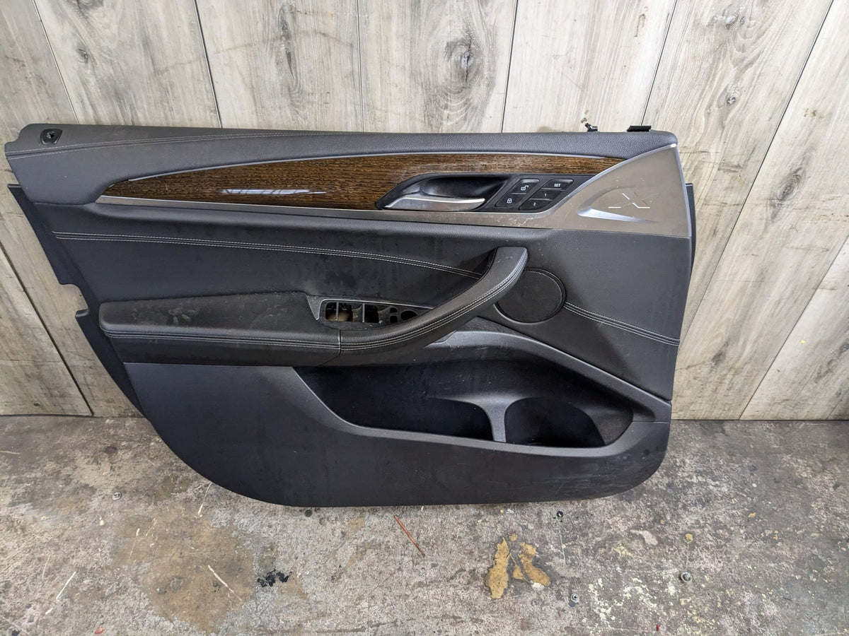 2019 BMW X3 G01 Front Left Driver Interior Door Panel Card 7410281 OEM BMW G01 X3 FRONT Left Driver SIde Interior Door Panel Card Trim Cover Black OEM