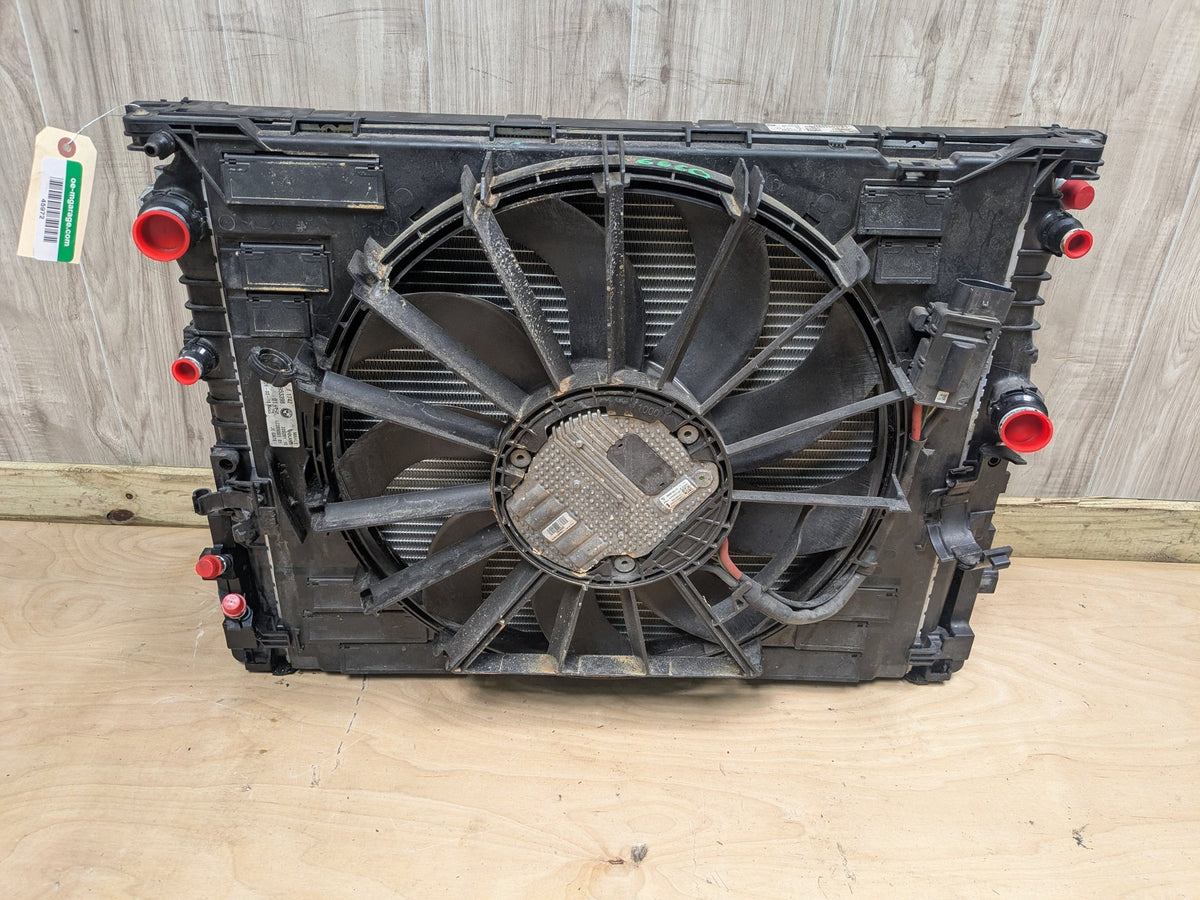 OEM BMW G12 750 G30 M550 Radiator Condenser Cooling Fan Shroud 1000W COMPLETE