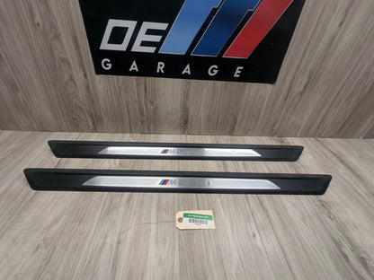 16-20 OEM BMW F22 F87 M2 Front Left Right Door Sills Scuff Plate Trim M SPORT