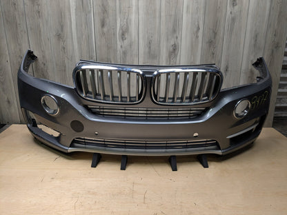 14-18 OEM BMW F15 X5 BASE Front Bumper Cover w/ Upper Grilles Gray A52 SPACEGRAU METALLIC (A52)
