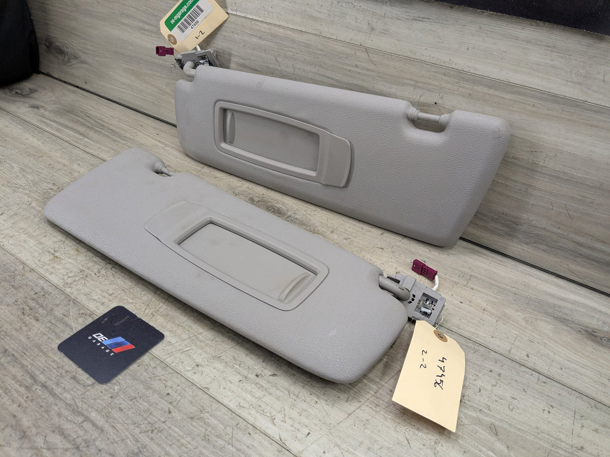 14-18 OEM BMW F15 F85 X5 X5M Left Right Interior Sun Visor Leather PAIR