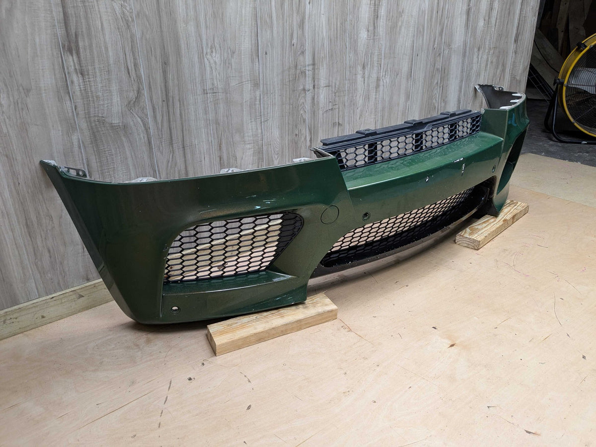 *09-14 OEM BMW E70 E71 X5M X6M Front Bumper Cover Panel w/ Grilles Green ALPINWEISS III (300)