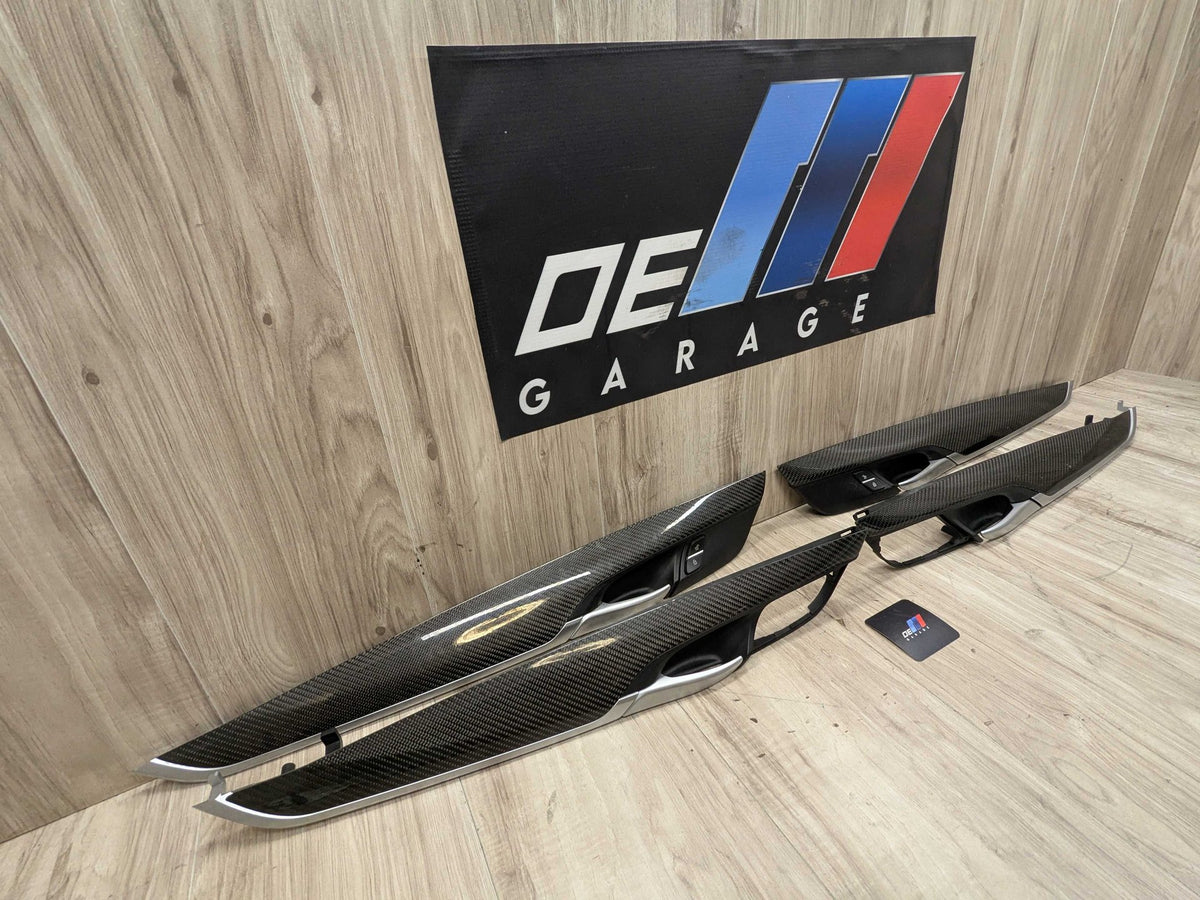 OEM BMW F16 F86 X6 X6M Front Rear Left Right Door Panel Card Trim CARBON FIBER