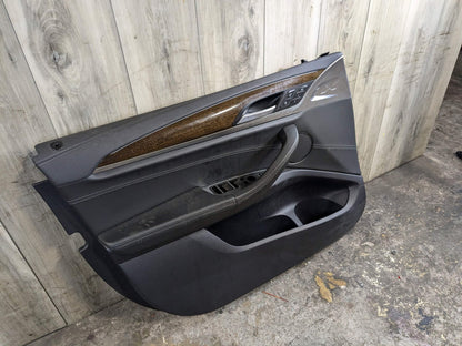 2019 BMW X3 G01 Front Left Driver Interior Door Panel Card 7410281 OEM BMW G01 X3 FRONT Left Driver SIde Interior Door Panel Card Trim Cover Black OEM