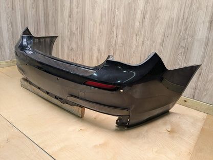 *13-15 OEM BMW F01 F02 740 750 M SPORT Rear Bumper Cover PDC Holes Black Black BLACK SAPPHIRE METALLIC (475)