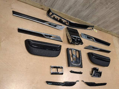 20-22 OEM BMW G12 750 Dash Doors Air Vent Wood Metal Effect Interior Trim SET