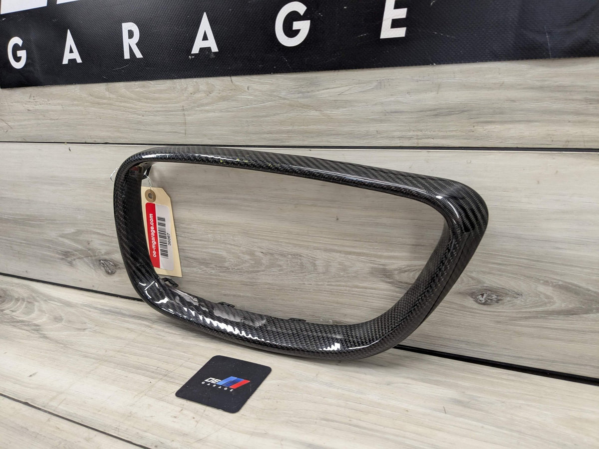 15-20 OEM BMW F87 M2 Left Driver Side Carbon Fiber Overlay Upper Kidney Grille