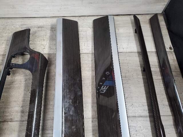 *NOTE* 13-15 OEM BMW F02 750 Center Console Dash Door Trims Wood SET