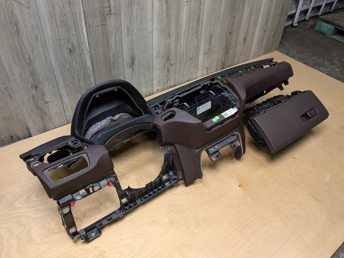 16-19 OEM BMW F48 X1 28i 28iX Dashboard Cover Trim Dash Panel BLACK/BROWN