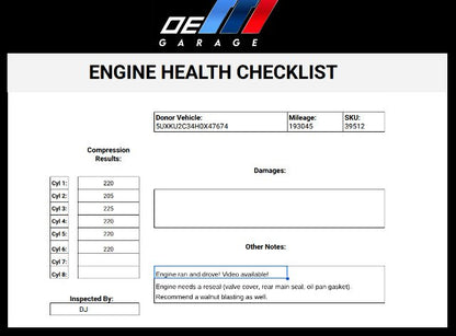 OEM BMW F15 F16 X5 X6 AWD Long Block N55 Engine Motor EWG 193k Miles RAN!! VIDEO