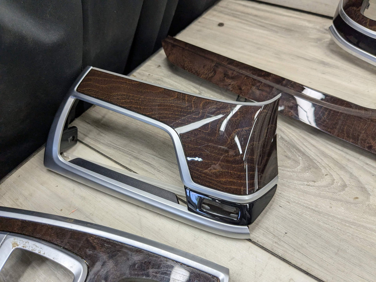 16-19 OEM BMW G12 750 Dash Doors Air Vent Wood Oak Interior Trim SET