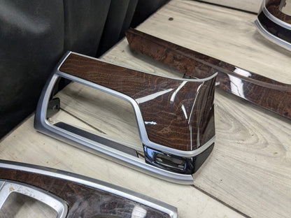 16-19 OEM BMW G12 750 Dash Doors Air Vent Wood Oak Interior Trim SET