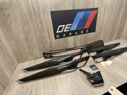 14-18 OEM BMW F15 X5 Dash Door Panel Wood Interior Trim Cover SET
