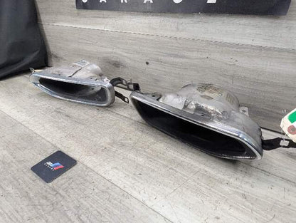 16-19 OEM BMW G11 G12 740 B58 Rear Left Right Tail Pipe Exhaust Muffler Tips SET