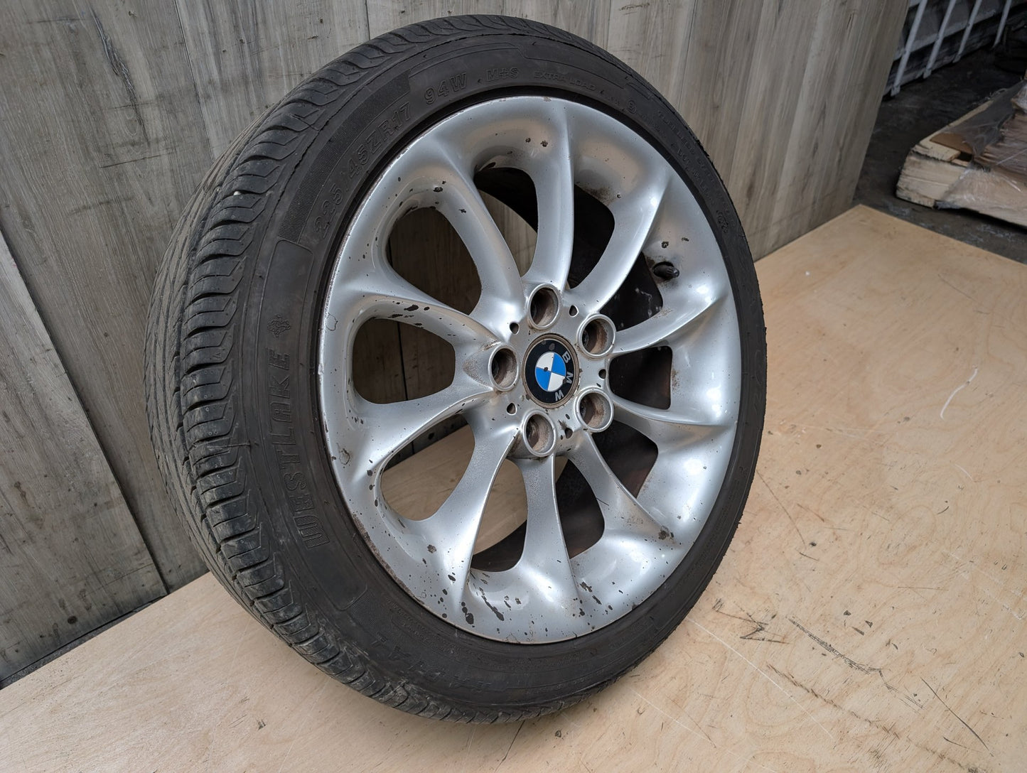 03-08 OEM BMW E85 Z4 Rim Wheel 17x8" ET:47 LA Wheel Turbine Style 106