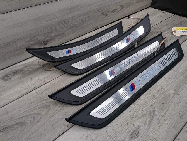 *17-20 OEM BMW G30 530 540 M SPORT Front Rear Left Right Door Sill Cover Trims SET
