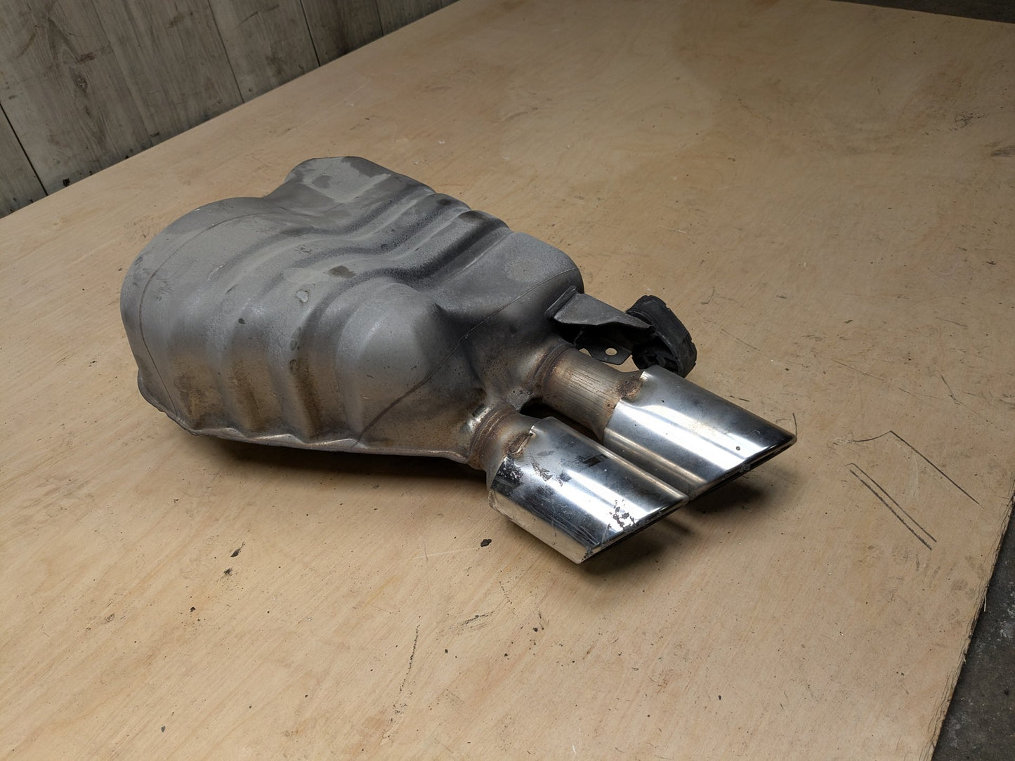 13-17 OEM AUDI S4 S5 3.0L Rear Left Driver Side Exhaust Muffler
