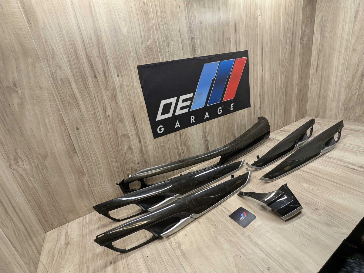 15-19 OEM BMW F16 F86 X6 X6M Dash Door Panel Wood Interior Trim Cover SET