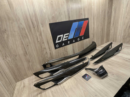 15-19 OEM BMW F16 F86 X6 X6M Dash Door Panel Wood Interior Trim Cover SET