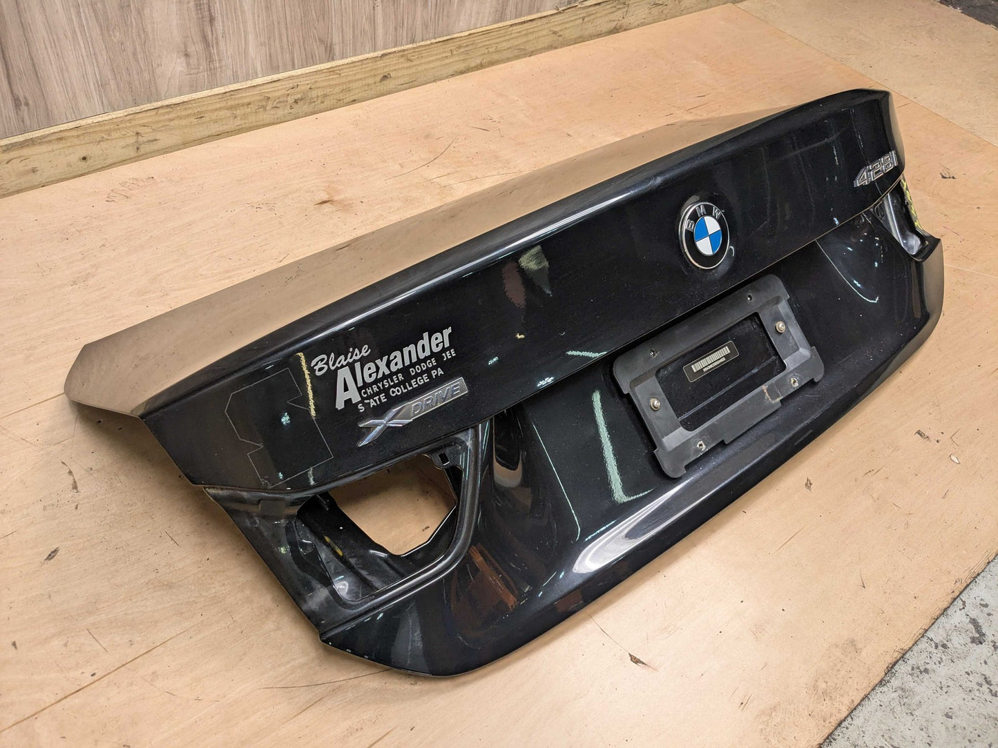 14-20 OEM BMW F32 428 430 435 440 Rear Trunk Lid Panel Deck Shell Black 475 BLACK SAPPHIRE METALLIC (475)
