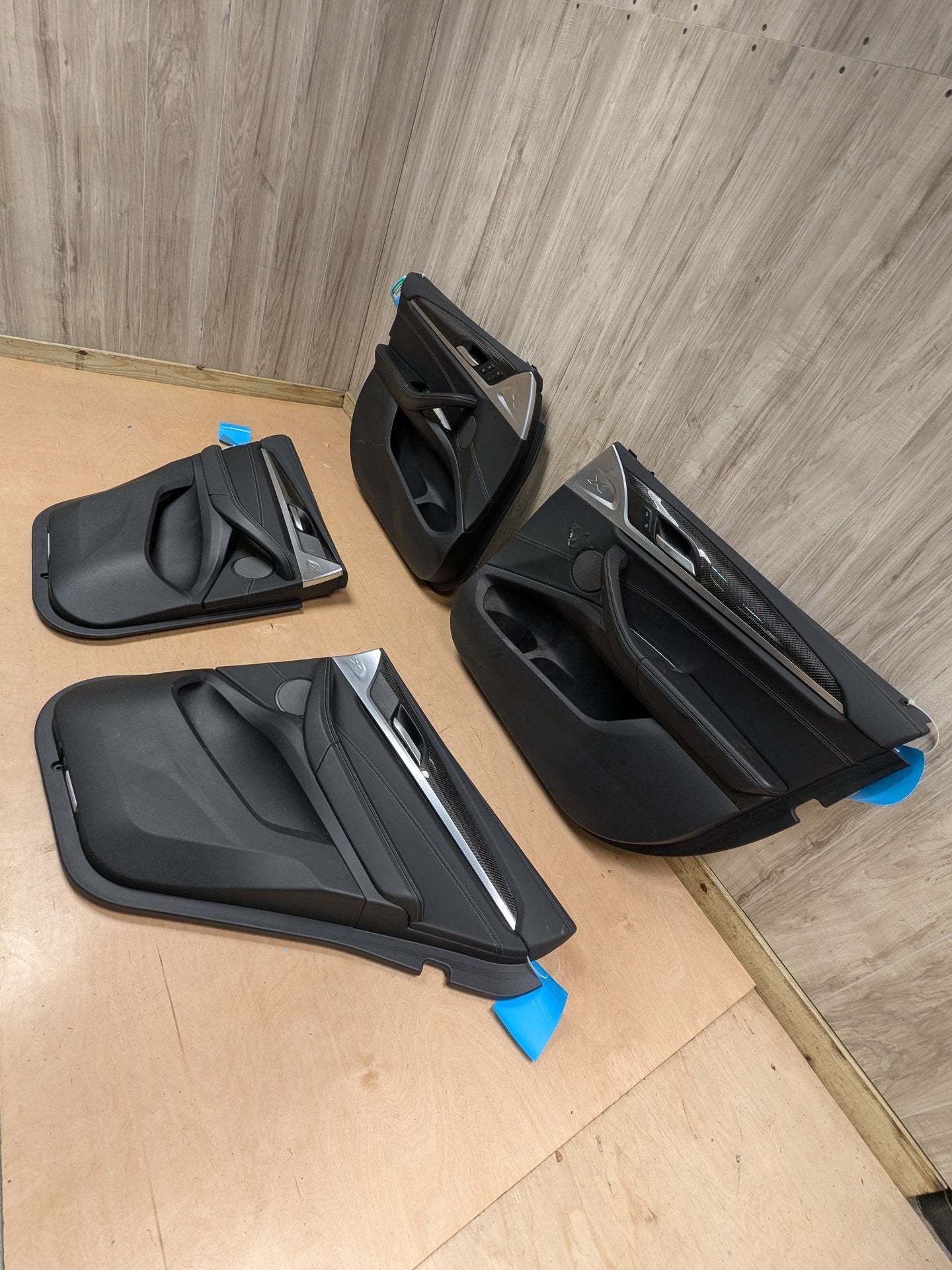 *OEM BMW F97 G01 X3 X3M Front Rear Left Right Door Panel Cards SET CARBON FIBER