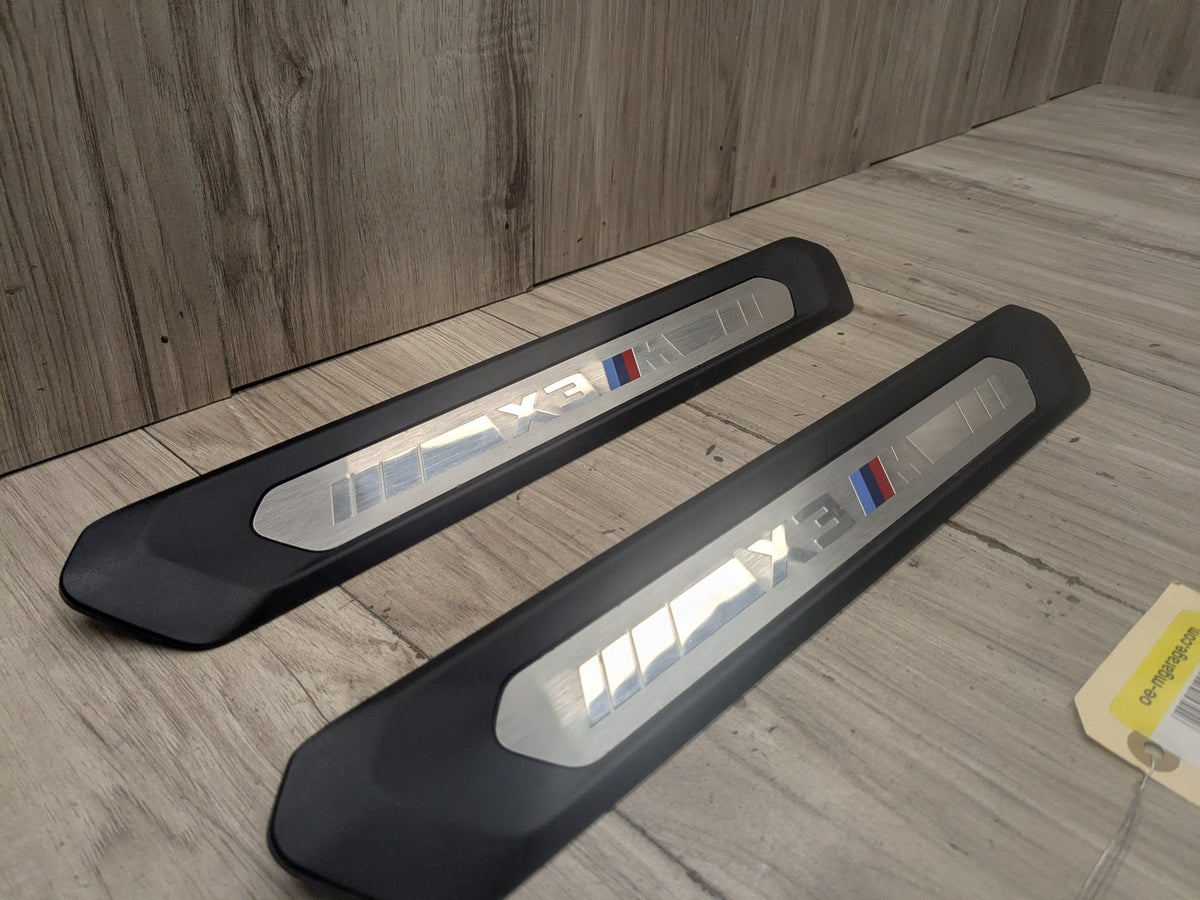 2020-2024 BMW X3 F97 Front Left Right Scuff Plate Door Sill SET 7393397 OEM