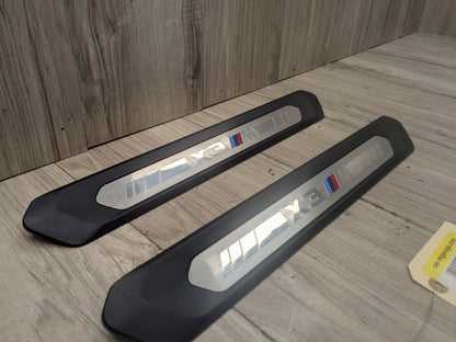2020-2024 BMW X3 F97 Front Left Right Scuff Plate Door Sill SET 7393397 OEM