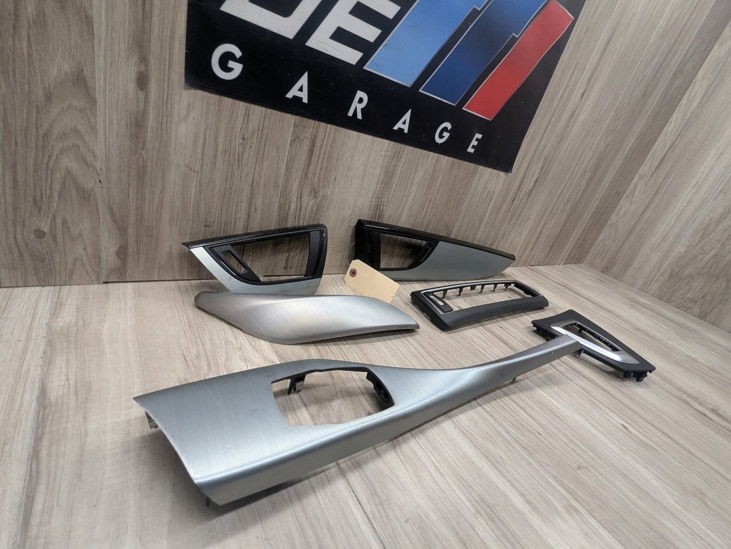 14-17 OEM BMW F22 228 M235 Central Console Dash Doors Aluminum Interior Trim SET