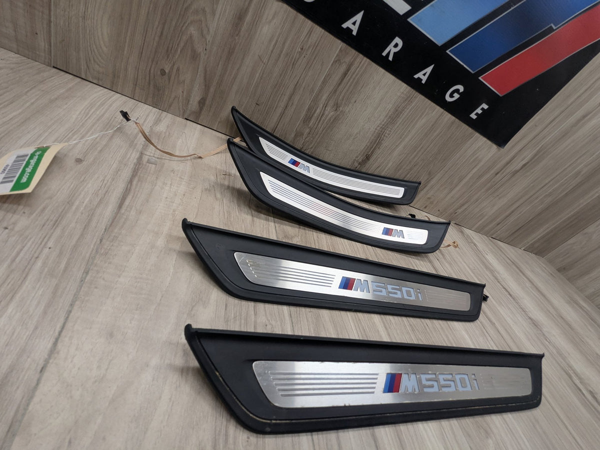 OEM BMW G30 530 540 M550 Front Rear Left Right Illuminated Door Sill Trim SET