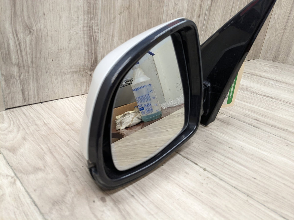 14-18 OEM BMW F15 X5 Left Driver Mirror Auto Dip Heated Shadow Line White