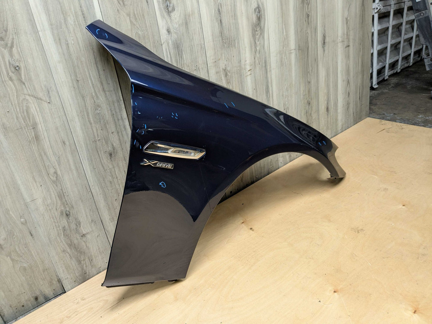 *11-16 OEM BMW F10 528 535 550 Right Passenger Side Fender Panel Blue A89 IMPERIALBLAU BRILLANTEFFEKT METALLI (A89)