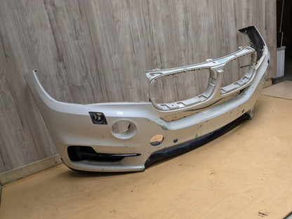 *14-18 OEM BMW F15 X5 Front Bumper Cover Panel White A96 MINERALWEISS METALLIC (A96)