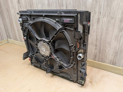 14-19 OEM BMW F15 F16 X5 X6 Radiator Condenser Fan Shroud Assembly 850W N63