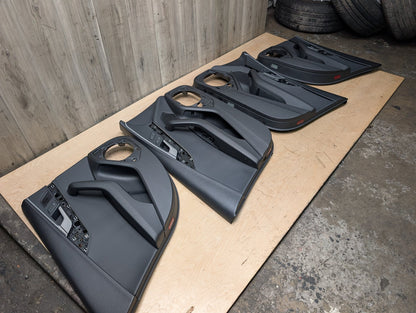 *17-19 OEM AUDI B9 A4 Front Rear Interior Door Panels Black SET Ambient Lighting