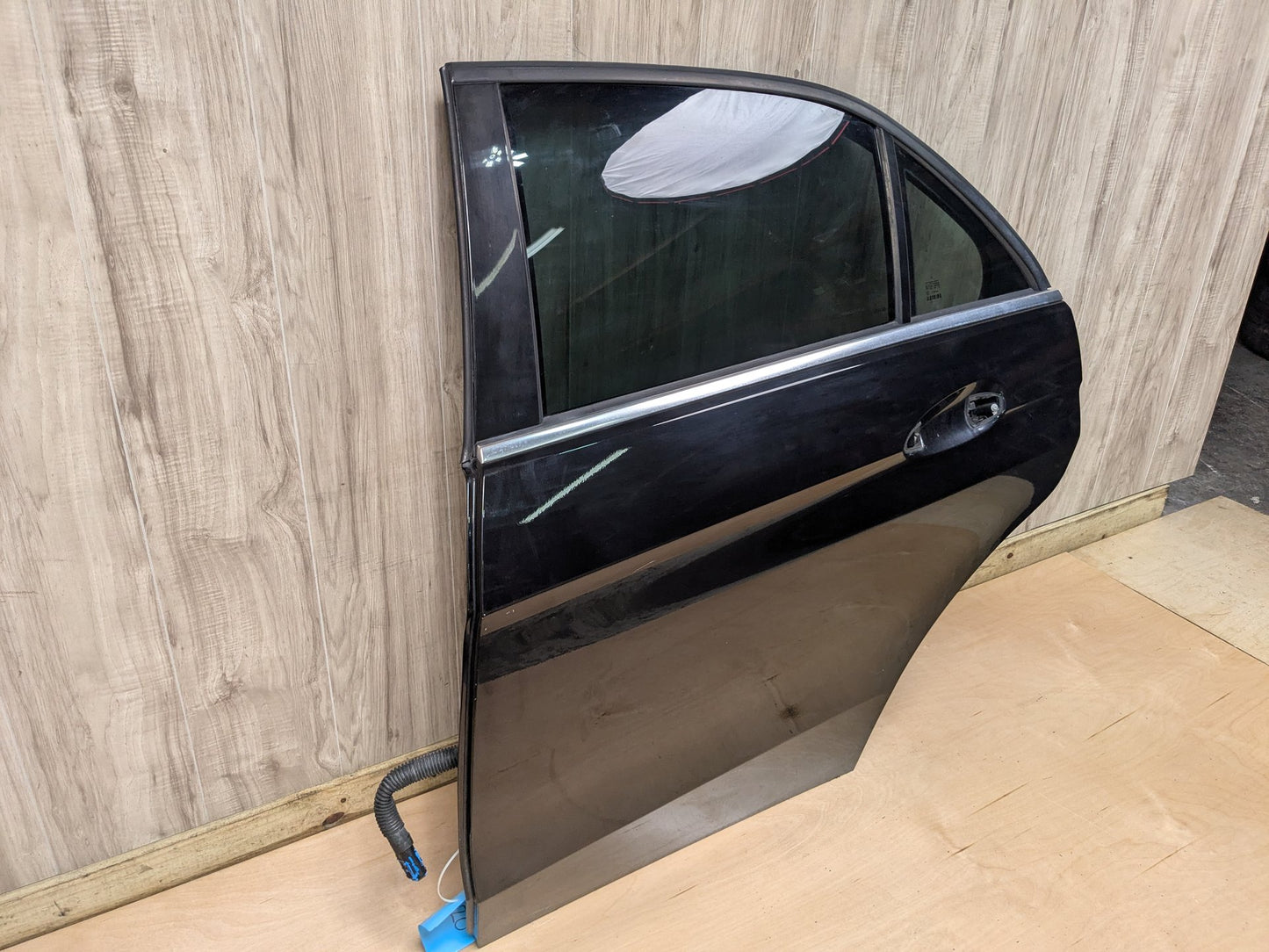 OEM Mercedes W212 E350 E400 E550 Rear Left Driver Door Shell Panel Black 197 (Obsidian black- Metallic finish)