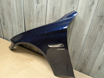 11-16 OEM BMW F10 528 535 550 Left Driver Side Fender Panel Blue A89 IMPERIALBLAU BRILLANTEFFEKT METALLI (A89)