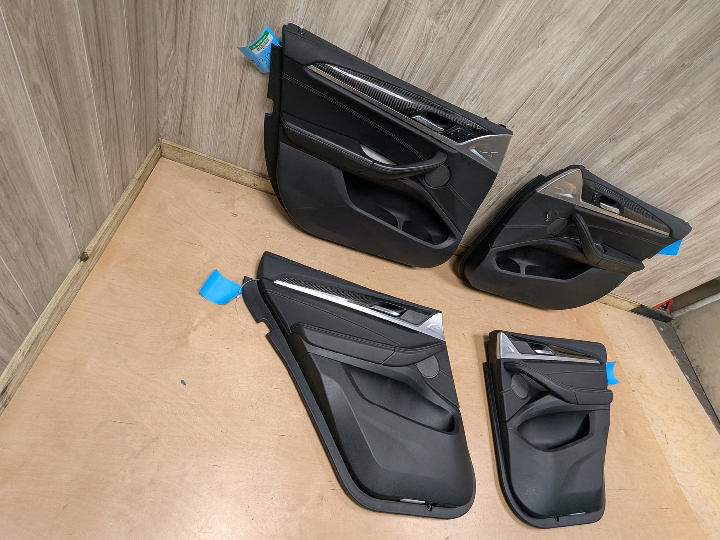 *OEM BMW F97 G01 X3 X3M Front Rear Left Right Door Panel Cards SET CARBON FIBER