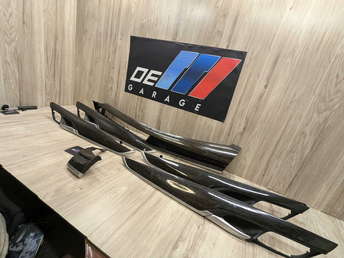 15-19 OEM BMW F16 F86 X6 X6M Dash Door Panel Wood Interior Trim Cover SET