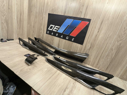 15-19 OEM BMW F16 F86 X6 X6M Dash Door Panel Wood Interior Trim Cover SET