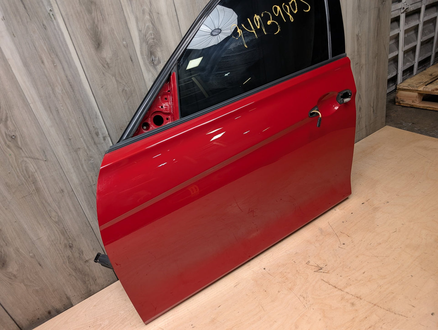 OEM BMW F30 F80 328 330 335 340 M3 Front Left Driver Door Shell Panel Red A75 MELBOURNEROT METALLIC (A75)