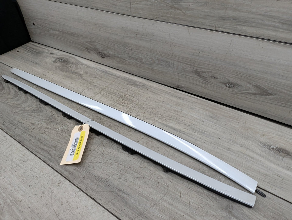 OEM BMW F15 F85 X5 X5M Front Left Right Windshield Side Drip Molding PAIR White