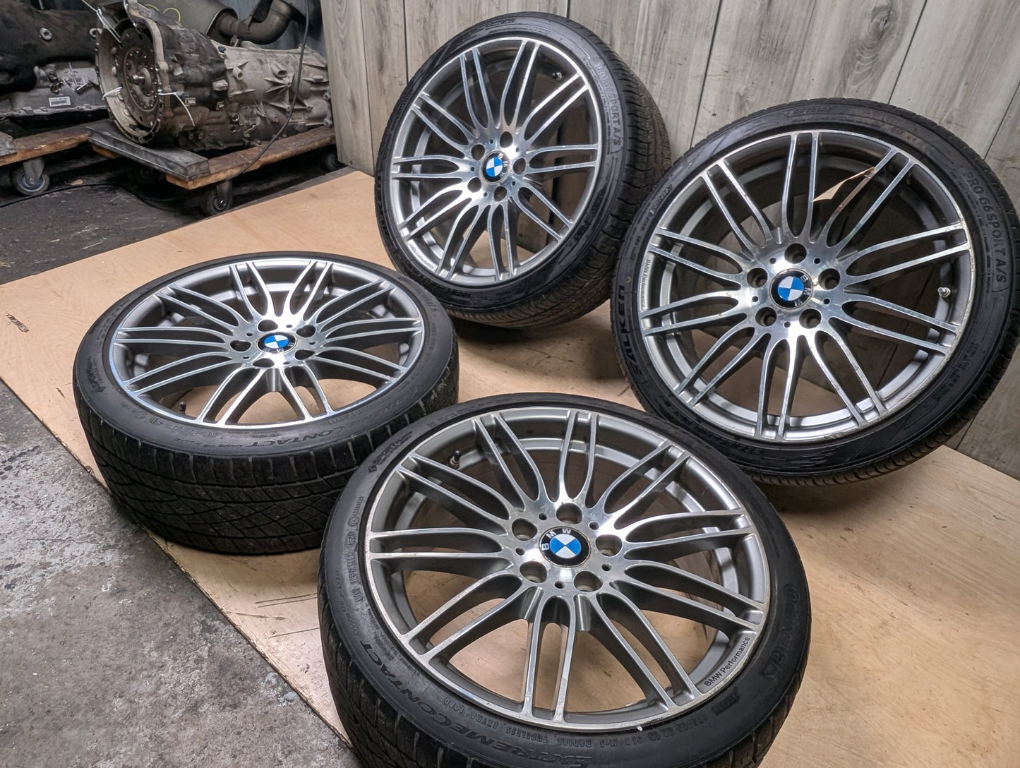 *OEM BMW E90 E91 E92 E93 Wheels Rims Front 19x8 ET37 Rear 19x9 ET39 LA Wheel Double Spoke 269 SET