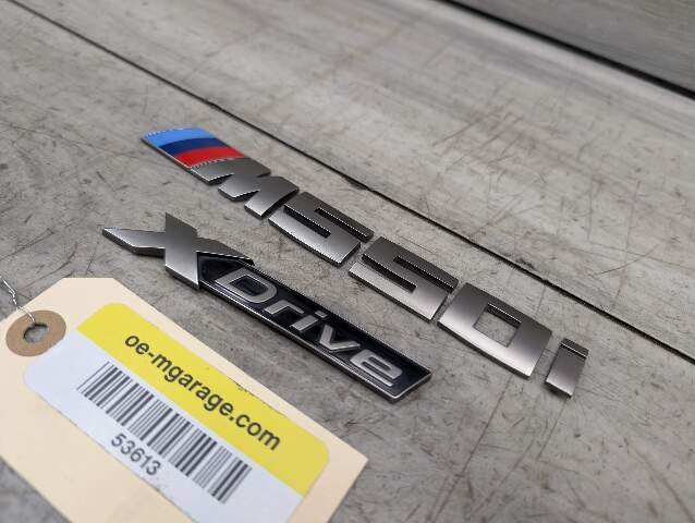 17-23 OEM BMW G30 530 540 M550 Trunk Lid Emblem Letters XDrive M550i