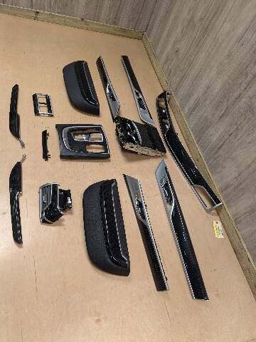20-22 OEM BMW G12 750 Dash Doors Air Vent Wood Metal Effect Interior Trim SET