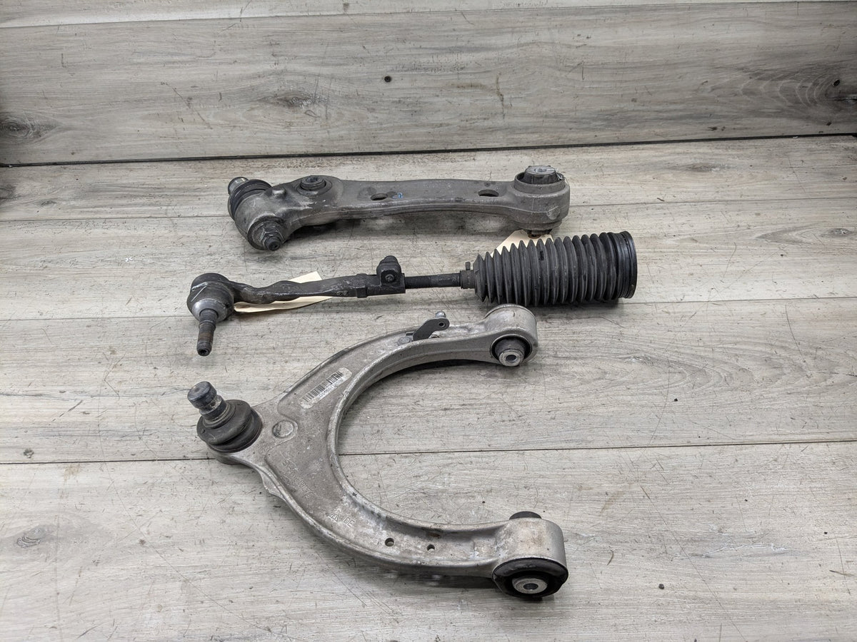 2017-2023 BMW M550i G30 Front Left Driver Control Arms SET 6861185 18-23 OEM BMW G30 M550 AWD Front Left Driver Upper Lower Control Arm SET