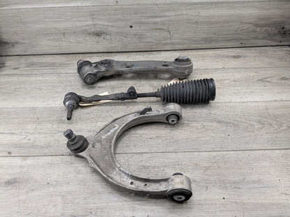 2017-2023 BMW M550i G30 Front Left Driver Control Arms SET 6861185 18-23 OEM BMW G30 M550 AWD Front Left Driver Upper Lower Control Arm SET