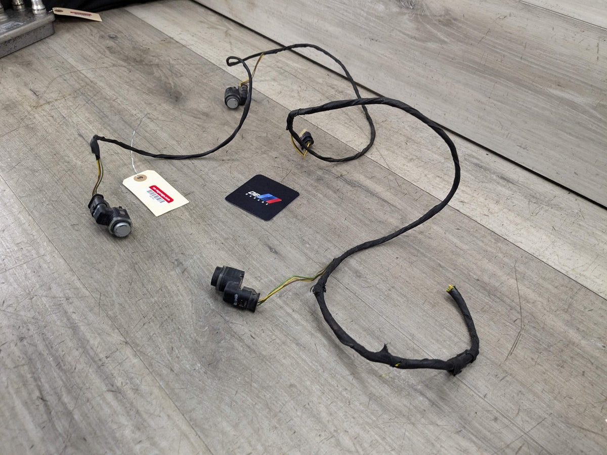 *NOTE* OEM BMW F02 750 Rear Parking Distance Sonic Sensors PDC Harness Silver