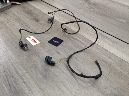 *NOTE* OEM BMW F02 750 Rear Parking Distance Sonic Sensors PDC Harness Silver